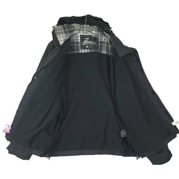 Zero X Posur ~Men's Size L~ Black Zip Front Drawstring Winter Jacket Hoded. - Picture 12 of 12
